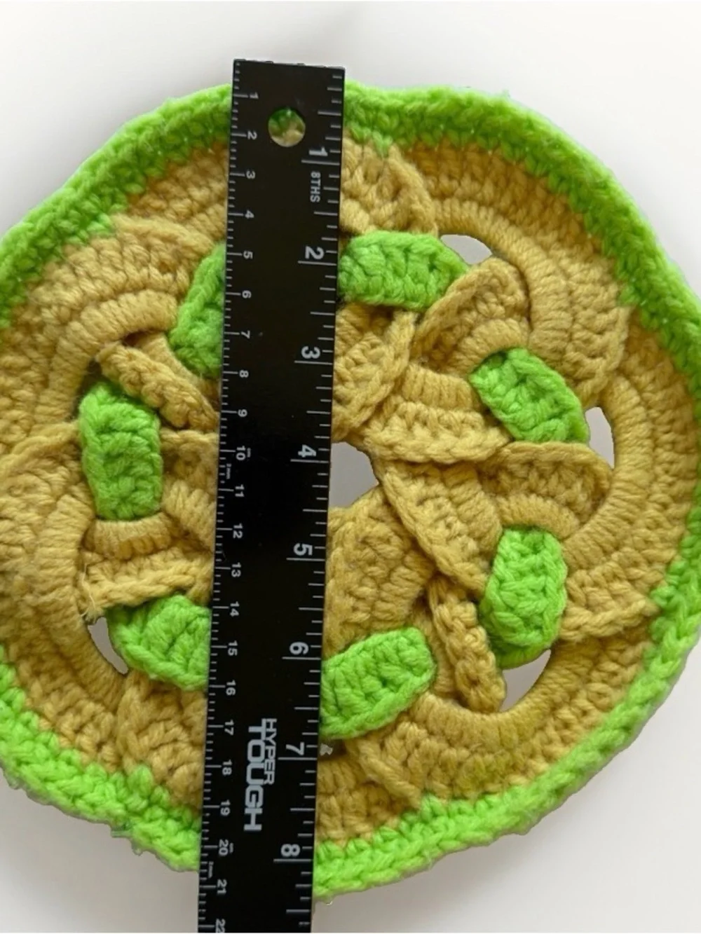 Vintage Handmade Crochet Potholder Hot Pad Trivet Lot of 3 Grandmacore Rainbow